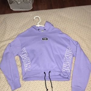 VS Pink Lilac Crop Hoodie